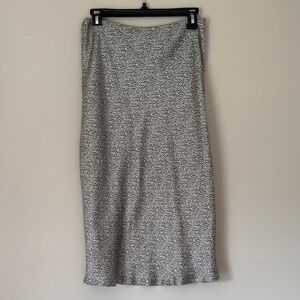 Sienna Sky Black and White Printed Midi Skirt